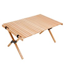 감성플러스 캠핑 우드 롤테이블 접이식 캠핑테이블