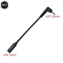 USB 3.1 C 암-스퀘어 5.5x2.5 4.0 1.35 1.7 4.5 3.0mm 잭 DC 핀 플매트 카펫 러그 Asus DELL 용 Hp PC 노트북 전원 어댑터 케이블, [01] 4.0x1.7