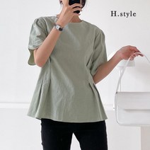 H스타일 (BL)린넨튤립블라우스