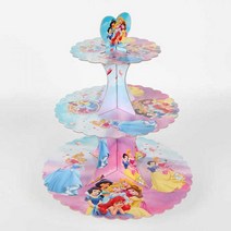 공주 눈의 여왕 테마 일회용 식기 장식 아이 소녀 생일 파티 용품 컵 접시 식탁보 세트109947, 1pcs cake stand