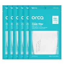 오르카 100% 국내산 멜트블로운 교체형 마스크전용 일회용 필터 리필, 6개, 10매입