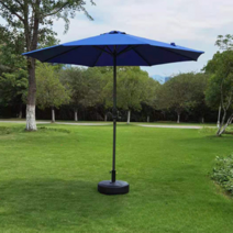 야외 해변 수동 스트레이트 폴 양산 파티오 우산 테라스 가드 박스 보안 셰이커 철 기둥 광고 센터 열, 로얄 블루 방수 (철) 싱글 탑  물 탱크없음