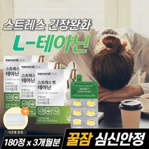 루틴 L-테아닌 엘타아닌 홍경천추출물 감태분말 수면 잠잘오는 영양제 몸이피곤할때 안정제 스트레스 긴장 완화제 만성피로 회복제 효능 추천, 60정  / 3개, 3개