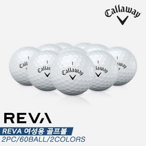 캘러웨이골프 캘러웨이코리아 2021 캘러웨이 레바(REVA) 골프볼/골프공벌크 여성용/2피스/60알 2COLOR, 골프볼, 핑크