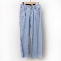 강물처럼 빅사이즈사랑해요 A054L106 밴딩얇은 연청통바지 MD (7175043)