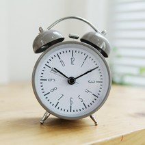 신나라-닷컴_모던디자인 트윈벨 알람 탁상시계(그레이) 디지털 인테리어 예쁜 데스크시케_ tlsskfk, S-N-선택사항없습니다
