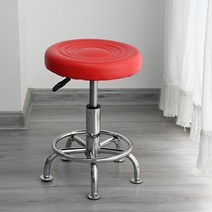 미용실의자 샴푸대 헤어샵 회전 의자 뷰티 스툴 리프트 바 매니큐어 이발소 호텔 홈 라운드, 4.Red Fixed Chair