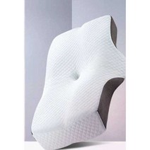 메모리폼 수면 베개 일자목 거북목 경추 베개, 오프 화이트(3팩)