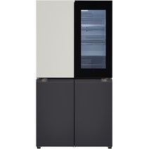 LG 디오스 오브제컬렉션 노크온 냉장고 (T873MWW312), 화이트+화이트