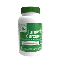 HTN 강황 커큐민 7배 흡수력 특허 커큐그린 BCM-95 500mg 60베지캡슐, 단품