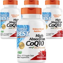 닥터스베스트 하이 앱솔션 CoQ10 100mg 베지 캡 비건, 60개입, 4개