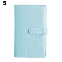 접착식 포토북 3 인치 96 포켓 폴라로이드 Fujifilm Instax 미니 필름 카메라 인스턴트 그림 케이스 카드 홀더에 대한 실용적인 PU 가죽 사진 앨범, 5