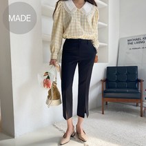 투투 [당일발송]3XL 키작녀 트임슬랙스 여름 시원하고 스판굿 인기제품 슬림라인 k100