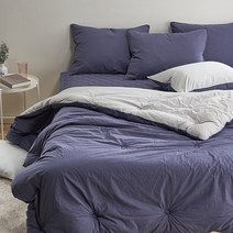유링홈 피그오가닉 차렵이불 퀸 세트 네이비