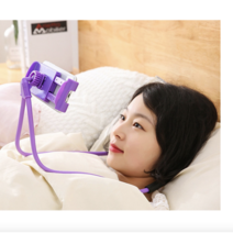 홈앤유 멀티 침대 누워서 보는 핸드폰 아이패드 갤럭시 탭 목걸이 거치대, 화이트, 1개