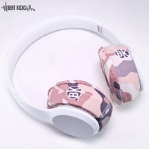 BEATKICKS 수입 피트니스 이어폰 커버 스포츠 무선 블루투스 러닝 이어폰 헤드 장착형 안티 드롭 커버, 카무플라주 로즈 골드 미니 모델