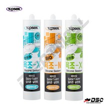 [TOPSEAL] BIO Sanitary Silicone Sealant Yokjo-N(탑씰욕조N/바이오/욕조실란트) 280ml/Cartridge, 반투명 280ML 25개(1박스), 25개