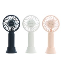 세븐스토리 블루필드 휴대용 미니 선풍기 + 탁상용 스탠드 크래들, STR103, 핑크