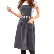 G.Y 색동 주방 롱 앞치마, 3. Charcoal, 1개