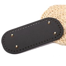 가방바닥 부자재 22x10cm 긴 바닥 니트 가방에 대 한 PU 가죽 가방 기본 52 구멍 DIY Crochetbag 하단 만들기 액세서리, [19] black 3