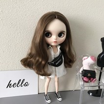 베이비돌 장난감 어린이장난감 Dl벨 브라이스 인형 셔츠 일반 루즈 오버사이즈 블라우스 긴 소매 상의 및 바지 리카 OB24 아존 의류, [01] only Doll Clothes, [03] White Shirts