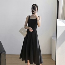 캐주얼 끈나시 블랙롱원피스 나들이 하객룩 3040쇼핑몰 바캉스 빅사이즈 AF24
