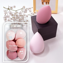 메이크업물방울스펀지 핑크색 8개입 화장 물방울 쿠션 퍼프 저자극 메이크업 스펀지, 상세페이지 참조, 상세페이지 참조, 상세페이지 참조