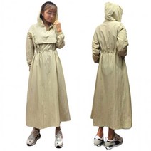 아노락 바스락 캥거루 포켓 스트링 후드 롱원피스