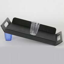 논슬립 손잡이쟁반 / 트레이 카페 패스트푸드 사각쟁반 한식 양식 중식 일식 식당 가정용 업소용 주방112, 검정색