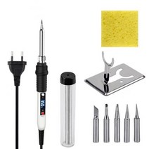 힛툴 미니열풍기 히팅기 diy 공예용 JCD-조절 가능한 온도 전기 납땜 인두 220V 80W 용접 가열 펜촉 수리 도구, [01] 80W-110v, [03] 1