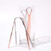 스텐 혀클리너 [2type 스테인레스 스테인리스 혀크리너 혀 백태 설태 제거기 혓바닥 텅 청소 브러쉬], 구멍형 실버