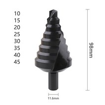 고지톱 전정기 삼단톱 조경용무료 배송 HSS 4241 스텝 드릴 비트 10-45mm 스트레, 02 10-45mm Black