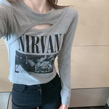 이너긴팔티 시크 펀칭 롱슬리브티 여성 일찍이 가을 유행 디자인감각 보이핏 볼륨 이너웨어 숏 상의 트렌드 3385776872