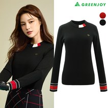 여성 솔리드 쉐타 라운트 니트_GF22SL72W, 100, 레드