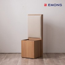 에몬스 [단품] 세비앙 아트월침대 가죽협탁, 브라운