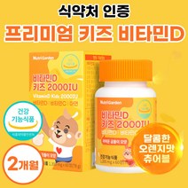 오렌지맛 어린이 비타민디 비타민씨 츄어블 활성형 비타민D3 고함량 비타민D 비타민dd3 메가 정 유아 청소년 고용량 써니디 비타씨 아연 키즈 약 1개월분 어린이 베이비 아이 아기, 60정 x 2개 (2개월분)