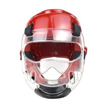 헤드기어 헬멧 복싱 유도 태권도 레슬링 럭비 이종 격투기 용품 스파링용품 머리보호대 페이스가드 30, 빨간색, XL