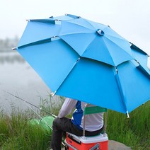 대형 파라솔 8각/이중파라솔2중 팔각 대형 파라솔/낚시용품/캠핑용품/햇빛가리개/대형파라솔+받침대/휴게소, 난간고정형거치대