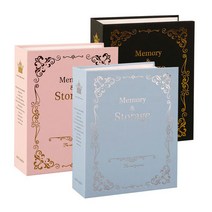 메모리 미니 포토북 사진첩 포켓앨범 (4x6인치 사진100장 보관), 색상:블루