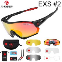 라이딩고글 사이클선글라스 편광안경고글 X-TIGER 사이클링 선글라스 자전거 안경 야외 스포츠 도로 5 렌즈, 02 EXS02-5