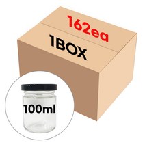 캔들 용기 블랙 뚜껑 원형 글라스 100ml 162개 박스