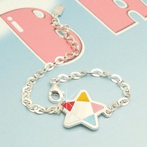 [쿨젬]925정품실버 미아방지 오색별 팔찌