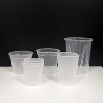 투명 플라스틱 화분 모음 삽목 난분 분갈이 모종 플분 호접란 투명분 슬릿 롱화분 서클링예방, 05.턱진원형투명분20호