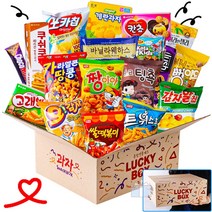더 선물가게 종합 과자선물세트 럭키 2호 박스(18종) 학교 사무실 대용량 간식 상자, 1개