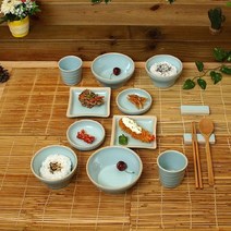 [HOT] 여주도자기 소야 아름 2인 그릇세트 SB-12P, 색 상:블루, 1개
