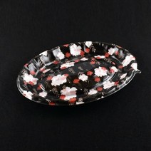 SS-300일회용회포장용기(중) 타원접시 200개(뚜껑별도), SS-300(골드)용기만