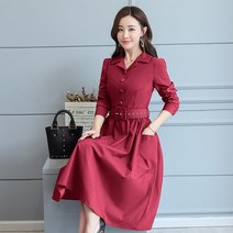 와일드펫 601 봄가을 긴팔 원피스 와이드 빅사이즈 하객원피스