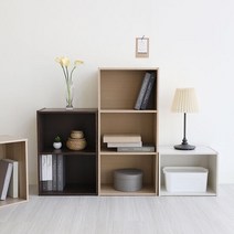 아이리스 2단 책장/수납장/공간박스/책꽂이 CX-2 (높이 59.5cm), 색상:내추럴
