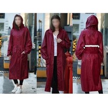 여성 출퇴근 레인코트 버건디 L XL XXL 우비 비옷 우의 3size