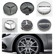 벤츠 휠캡 블랙 무광 실버 검정 클립형 75mm WHEEL CAP AMG휠캡, 1. 크롬 실버